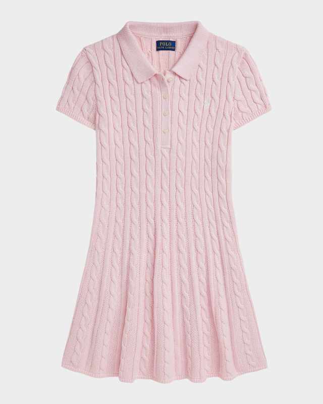 Girl's Cable Knit Dress, Size S-X